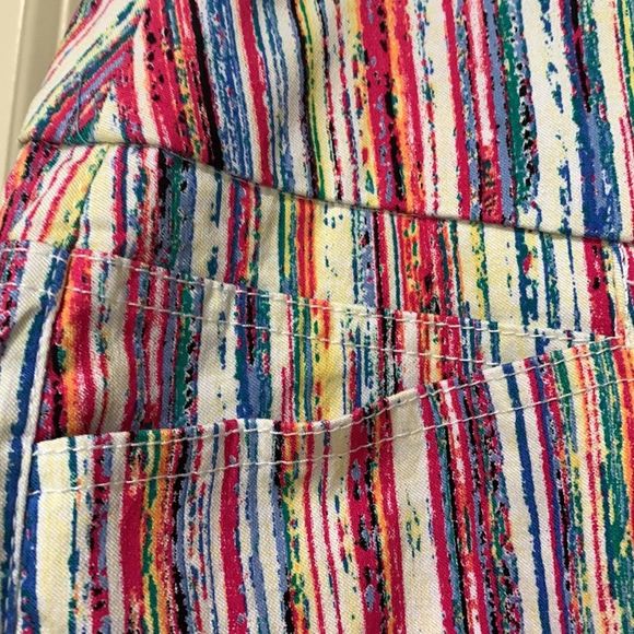 Westbound Petites sz2 multi colored stripe pants - Picture 3 of 9